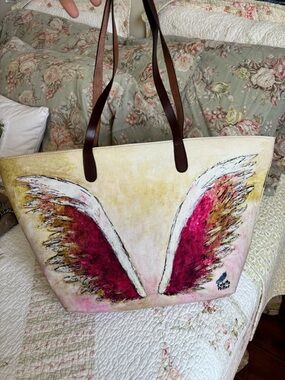 Colette Miller The Global Angel Wings Project Canvas Tote Bag NWT